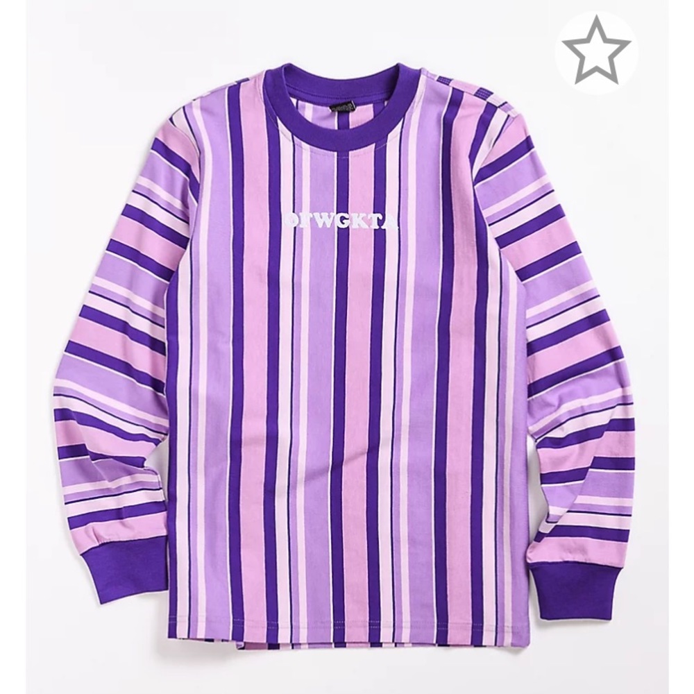 Odd Future Purple Striped Long Sleeve T-shirt